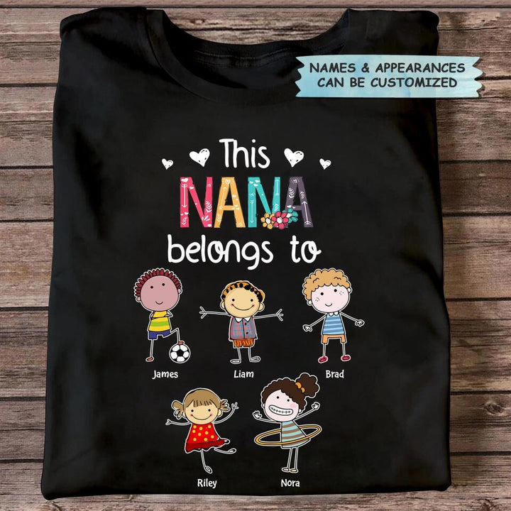 Personalized T-shirt - Gift For Grandma - This Grandma Belongs To ARND036