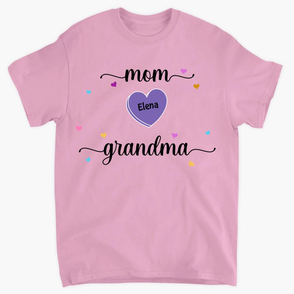 Personalized T-shirt - Gift For Grandma & Mom - Mom Grandma & Grandkids ARND036