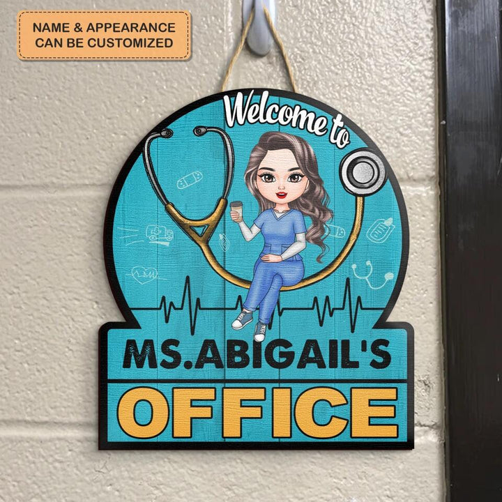 Personalized Door Sign - Gift For Nurse - Love My Job ARND005