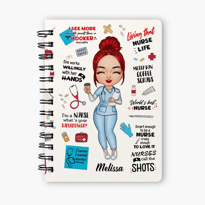 Personalized Spiral Journal - Gift For Nurse - World's Best Nurse ARND005