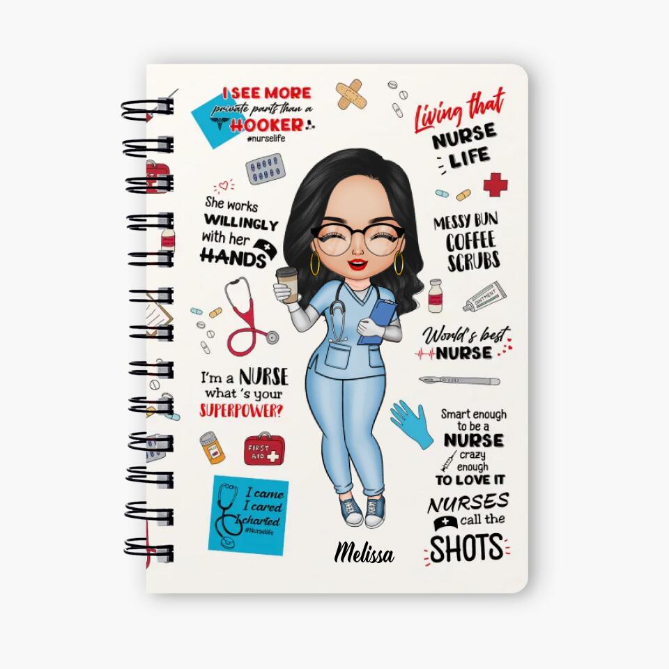 Personalized Spiral Journal - Gift For Nurse - World's Best Nurse ARND005