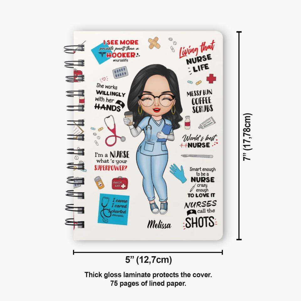 Personalized Spiral Journal - Gift For Nurse - World's Best Nurse ARND005