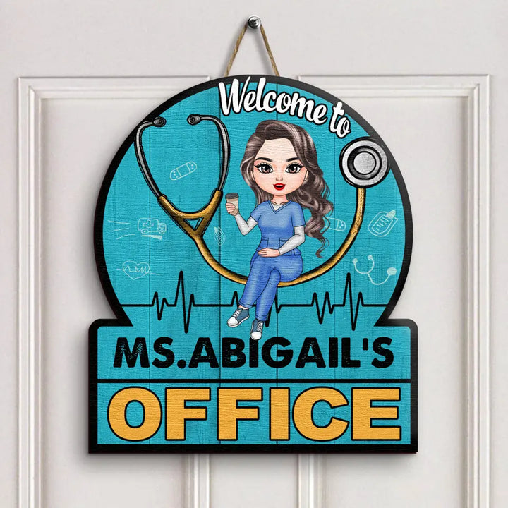 Personalized Door Sign - Gift For Nurse - Love My Job ARND005