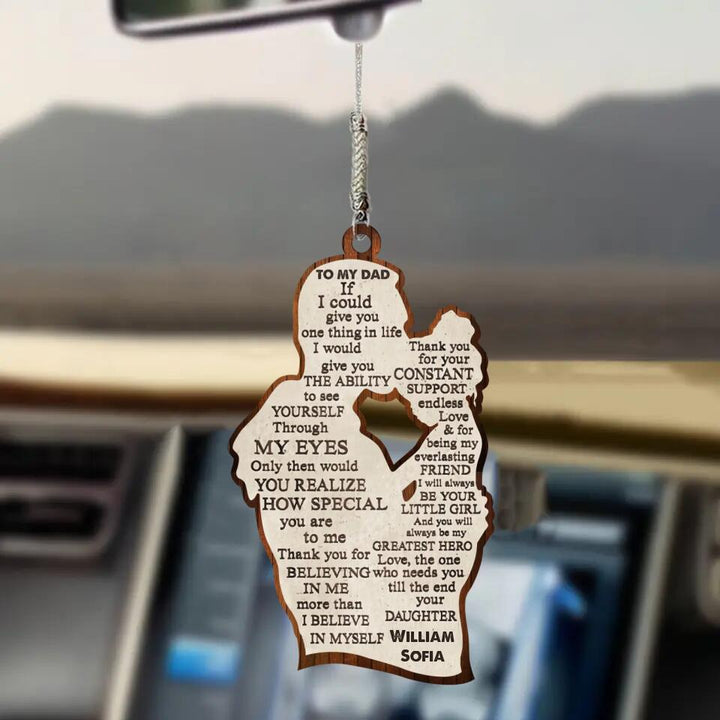 Personalized Car Hanging Ornament - Father's Day Gift For Dad - To My Dad ARND018