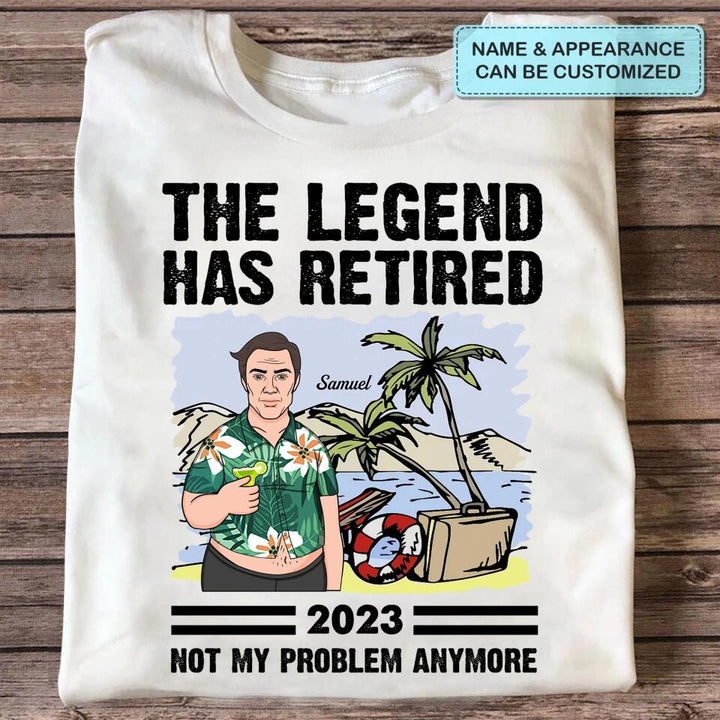 Personalized T-shirt - Retirement Gift, Father's Day Gift For Dad, Grandpa - The Legend Has Retired ARND018
