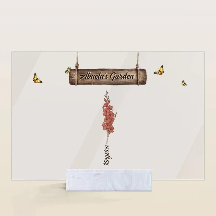 Personalized Acrylic Plaque - Mother's Day Gift For Grandma - Grandma's Garden ARND036