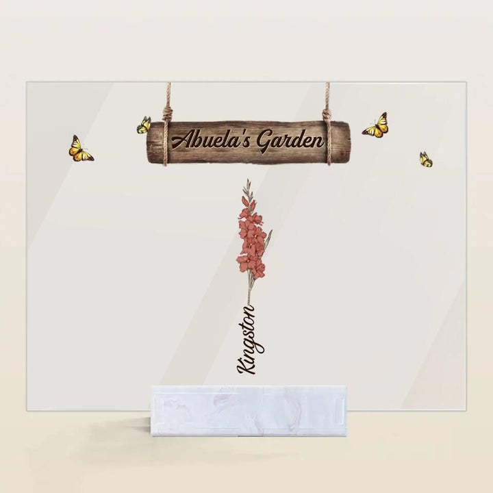 Personalized Acrylic Plaque - Mother's Day Gift For Grandma - Grandma's Garden ARND036