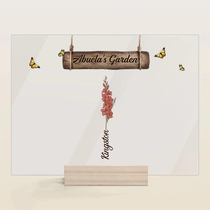 Personalized Acrylic Plaque - Mother's Day Gift For Grandma - Grandma's Garden ARND036
