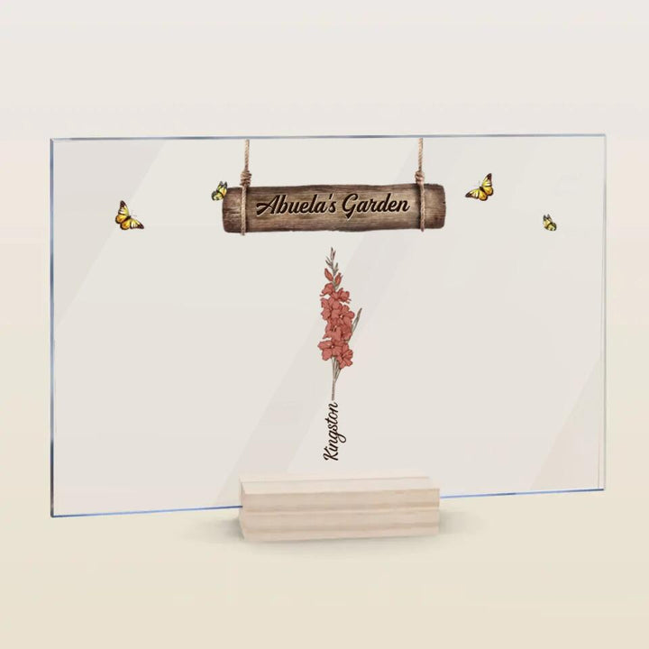 Personalized Acrylic Plaque - Mother's Day Gift For Grandma - Grandma's Garden ARND036