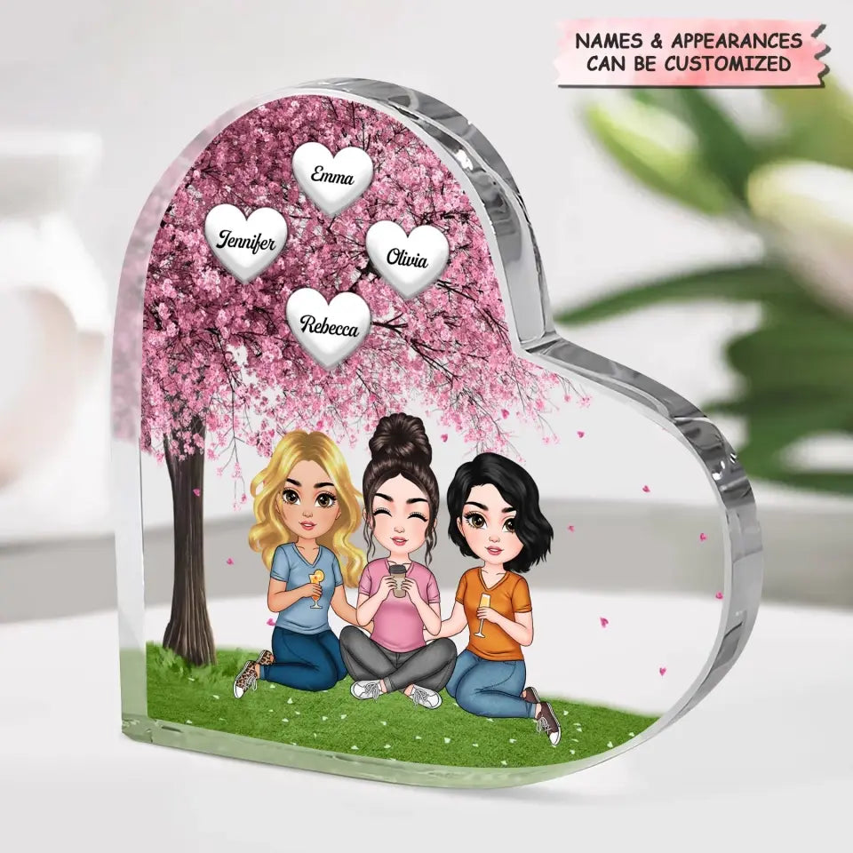 Personalized Heart-shaped Acrylic Plaque - Mother's Day Gift For Mom - Under Blossom Tree ARND018
