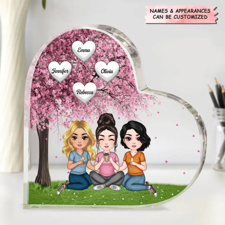 Personalized Heart-shaped Acrylic Plaque - Mother's Day Gift For Mom - Under Blossom Tree ARND018
