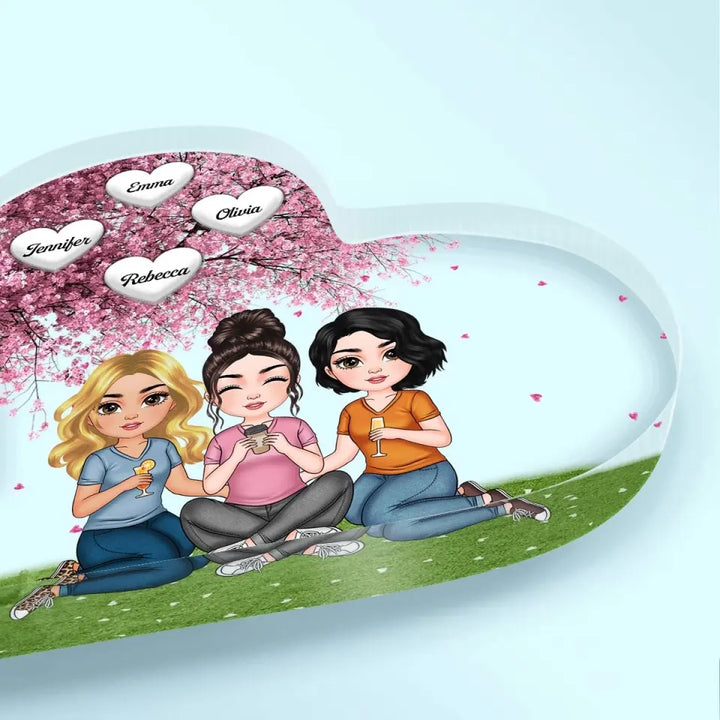 Personalized Heart-shaped Acrylic Plaque - Mother's Day Gift For Mom - Under Blossom Tree ARND018