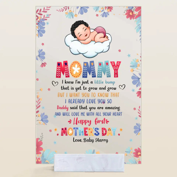 Personalized Acrylic Plaque - Mother's Day Gift For Mom - Happy 1st Mother's Day ARND018