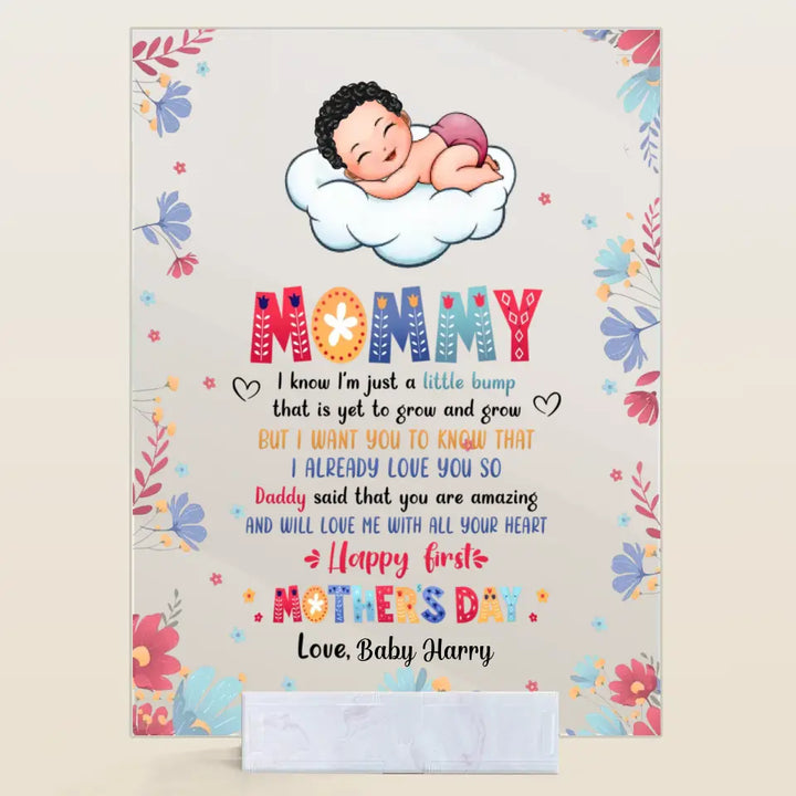 Personalized Acrylic Plaque - Mother's Day Gift For Mom - Happy 1st Mother's Day ARND018