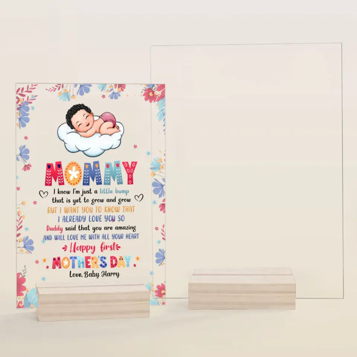 Personalized Acrylic Plaque - Mother's Day Gift For Mom - Happy 1st Mother's Day ARND018