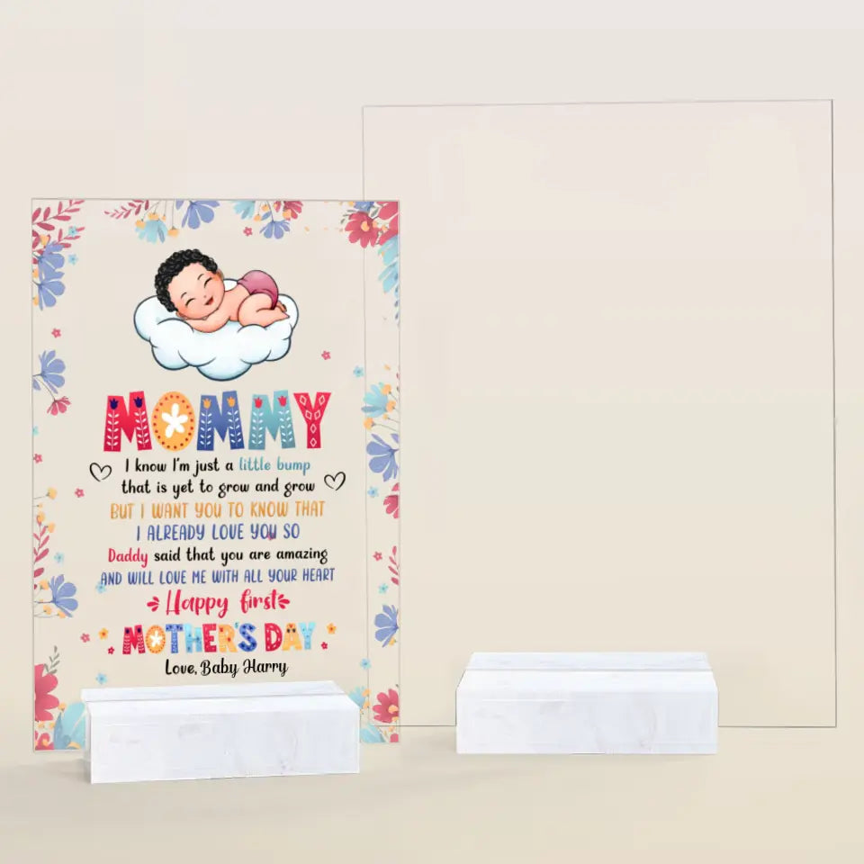 Personalized Acrylic Plaque - Mother's Day Gift For Mom - Happy 1st Mother's Day ARND018