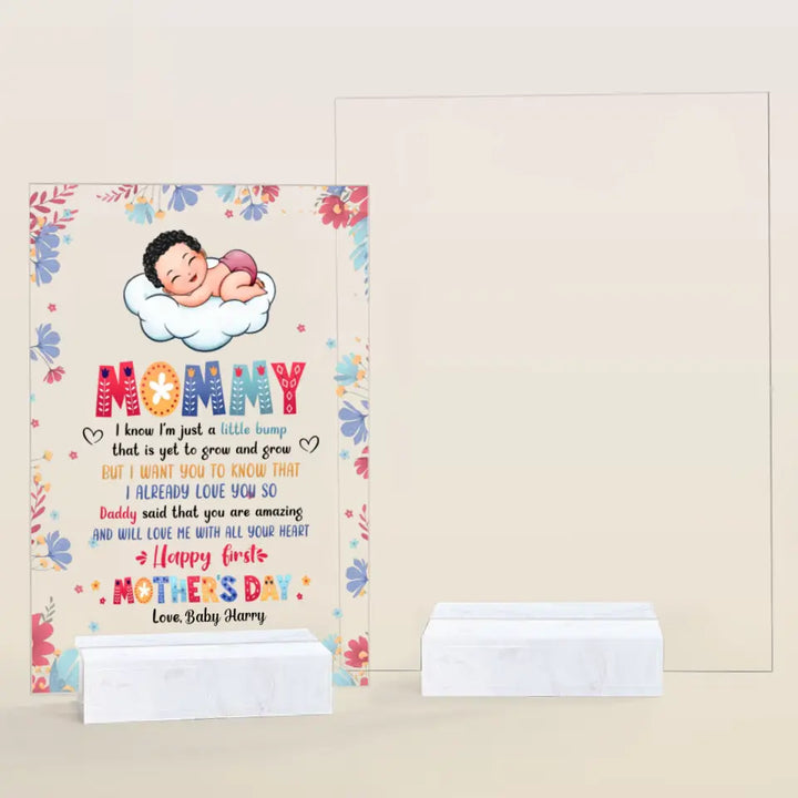 Personalized Acrylic Plaque - Mother's Day Gift For Mom - Happy 1st Mother's Day ARND018