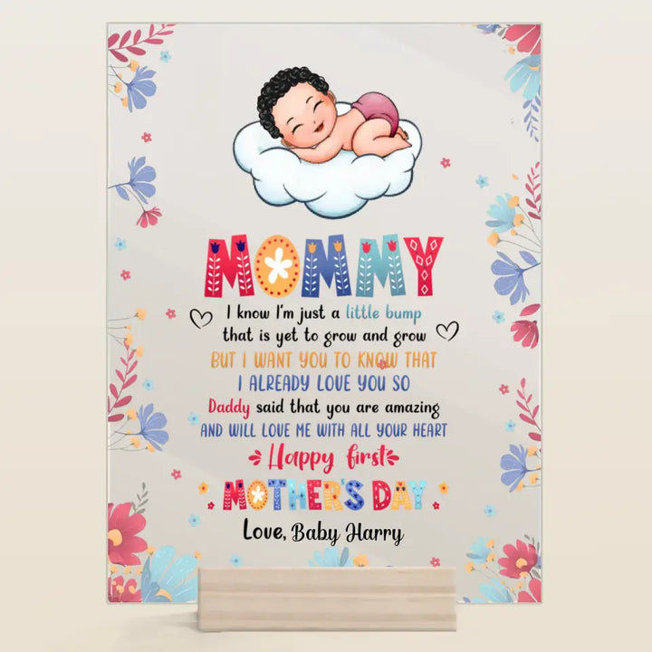 Personalized Acrylic Plaque - Mother's Day Gift For Mom - Happy 1st Mother's Day ARND018