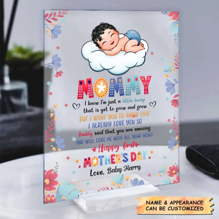 Personalized Acrylic Plaque - Mother's Day Gift For Mom - Happy 1st Mother's Day ARND018