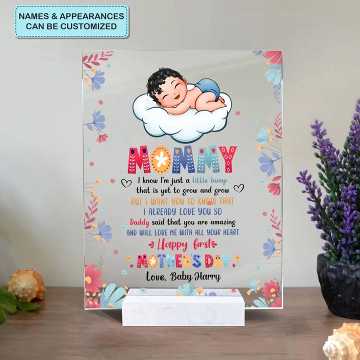 Personalized Acrylic Plaque - Mother's Day Gift For Mom - Happy 1st Mother's Day ARND018