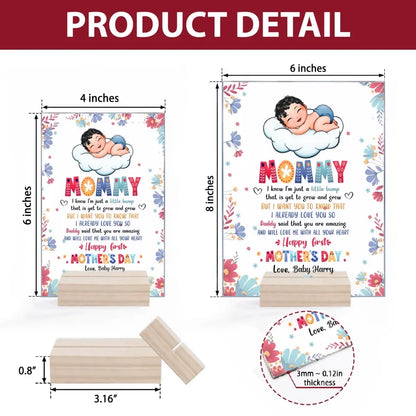 Personalized Acrylic Plaque - Mother's Day Gift For Mom - Happy 1st Mother's Day ARND018