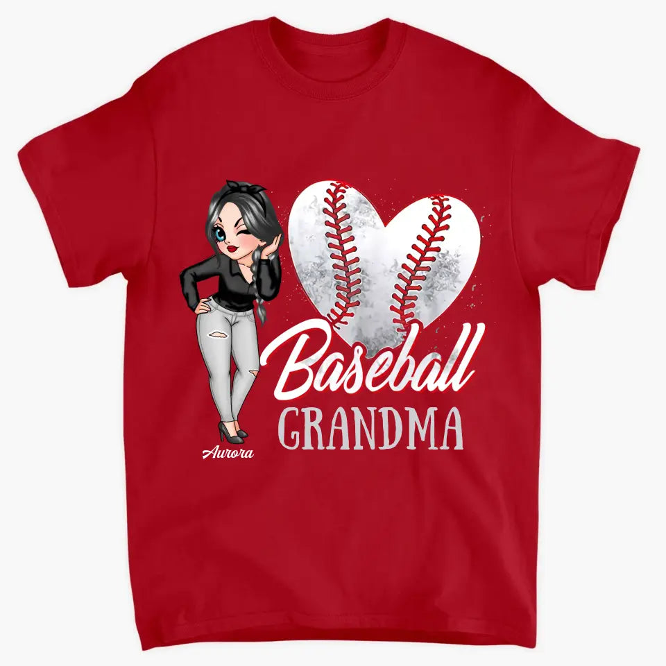 Personalized T-shirt - Mother's Day Gift For Mom, Grandma - Baseball Grandma ARND018