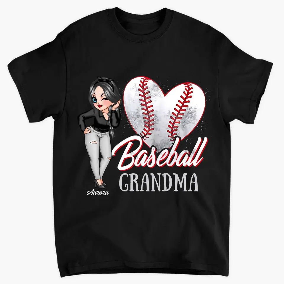 Personalized T-shirt - Mother's Day Gift For Mom, Grandma - Baseball Grandma ARND018