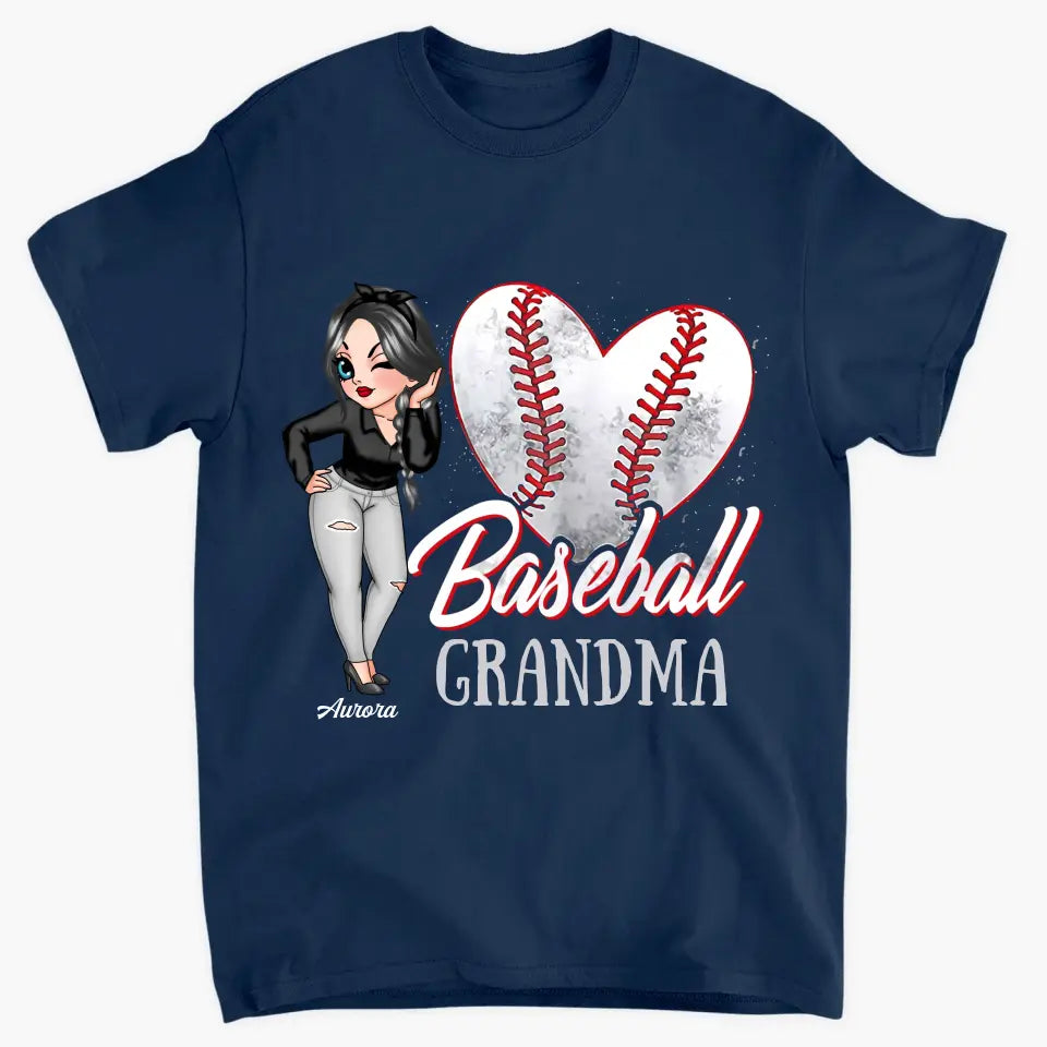 Personalized T-shirt - Mother's Day Gift For Mom, Grandma - Baseball Grandma ARND018