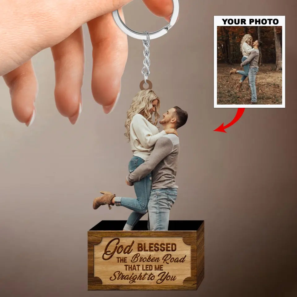 Personalized Keychain - Gift For Couple - Custom Your Photo Keychain ARND036 AGCVL018