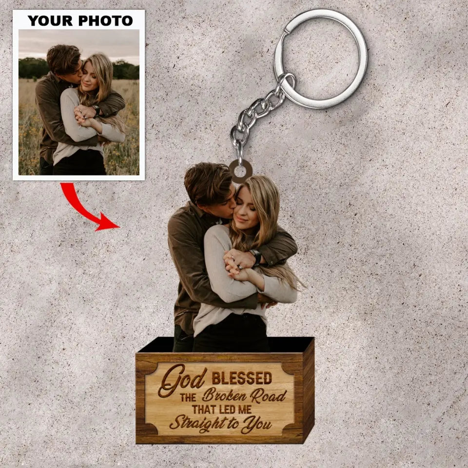 Personalized Keychain - Gift For Couple - Custom Your Photo Keychain ARND036 AGCVL018