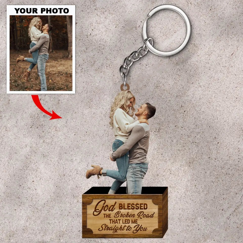 Personalized Keychain - Gift For Couple - Custom Your Photo Keychain ARND036 AGCVL018