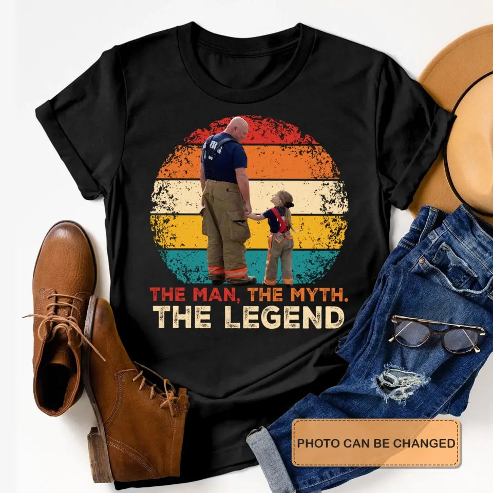 Personalized T-shirt - Father's Day, Birthday Gift For Dad, Grandpa - The Man The Myth The Legend ARND0014