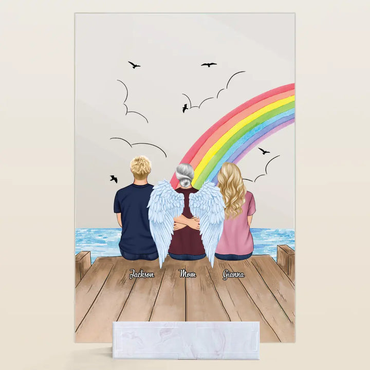 Personalized Acrylic Plaque - Memorial Gift For Mom, Dad, Grandma, Grandpa - I Am Always With You ARND005