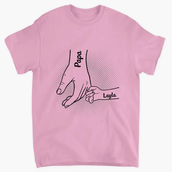 I Will Always Protect You, Hand In Hand  - Custom T-shirt - Father's Day Gift