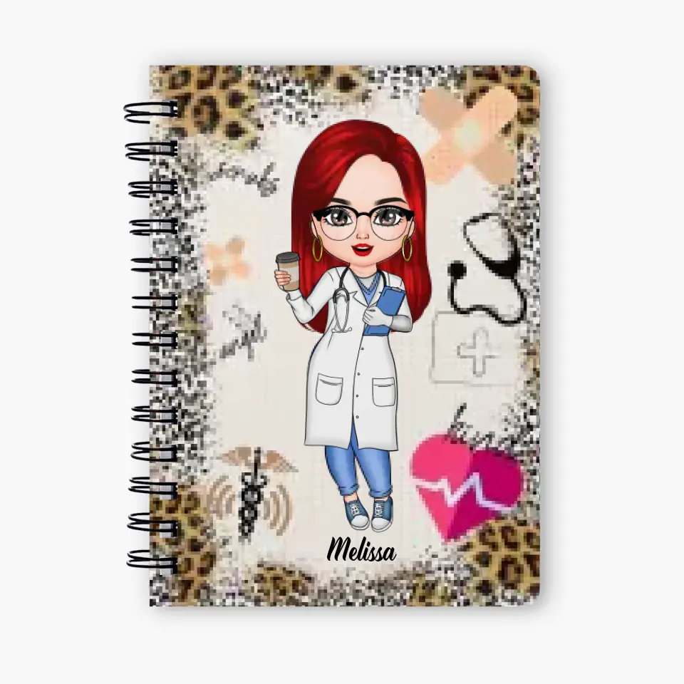 Personalized Spiral Journal - Gift For Nurse - Nurse Life Scrubs ARND0014