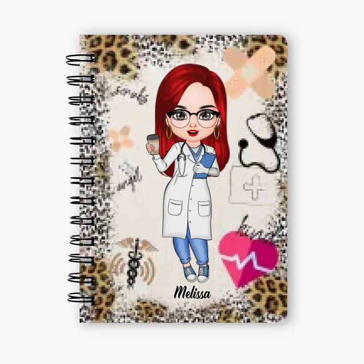 Personalized Spiral Journal - Gift For Nurse - Nurse Life Scrubs ARND0014