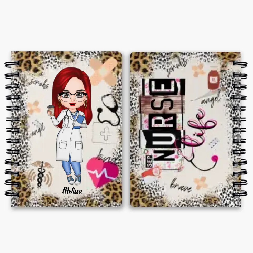 Personalized Spiral Journal - Gift For Nurse - Nurse Life Scrubs ARND0014