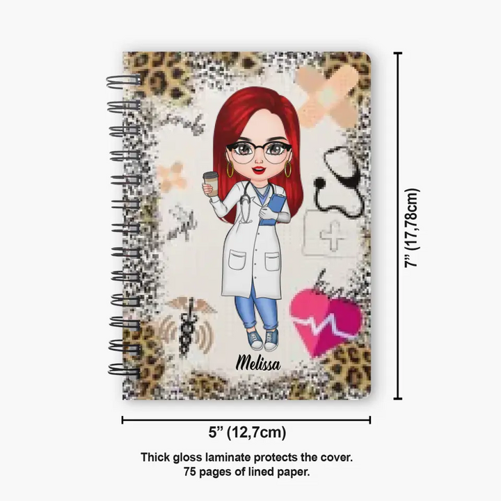 Personalized Spiral Journal - Gift For Nurse - Nurse Life Scrubs ARND0014