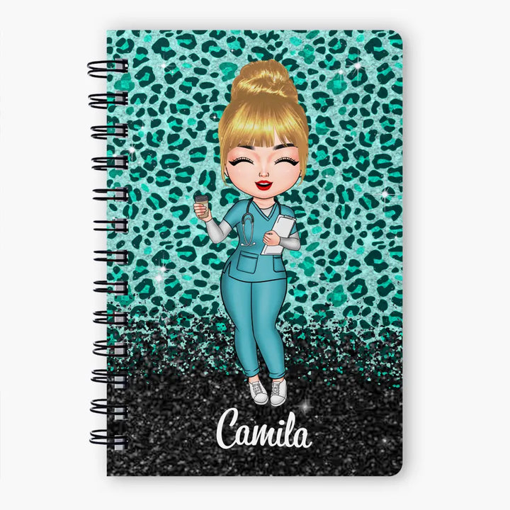 Personalized Spiral Journal - Nurse's Day, Birthday Gift For Nurse - Nurse Nutritional Facts ARND005