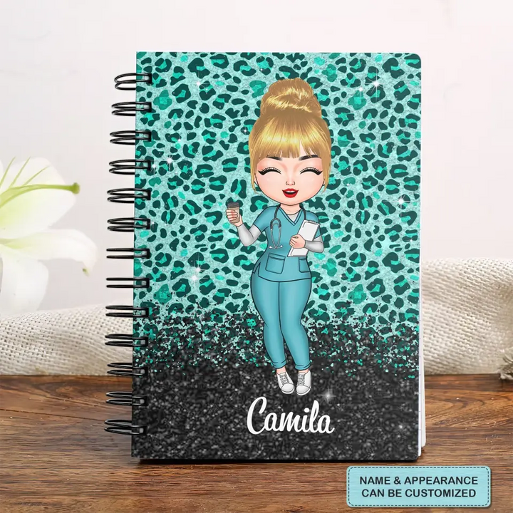 Personalized Spiral Journal - Nurse's Day, Birthday Gift For Nurse - Nurse Nutritional Facts ARND005