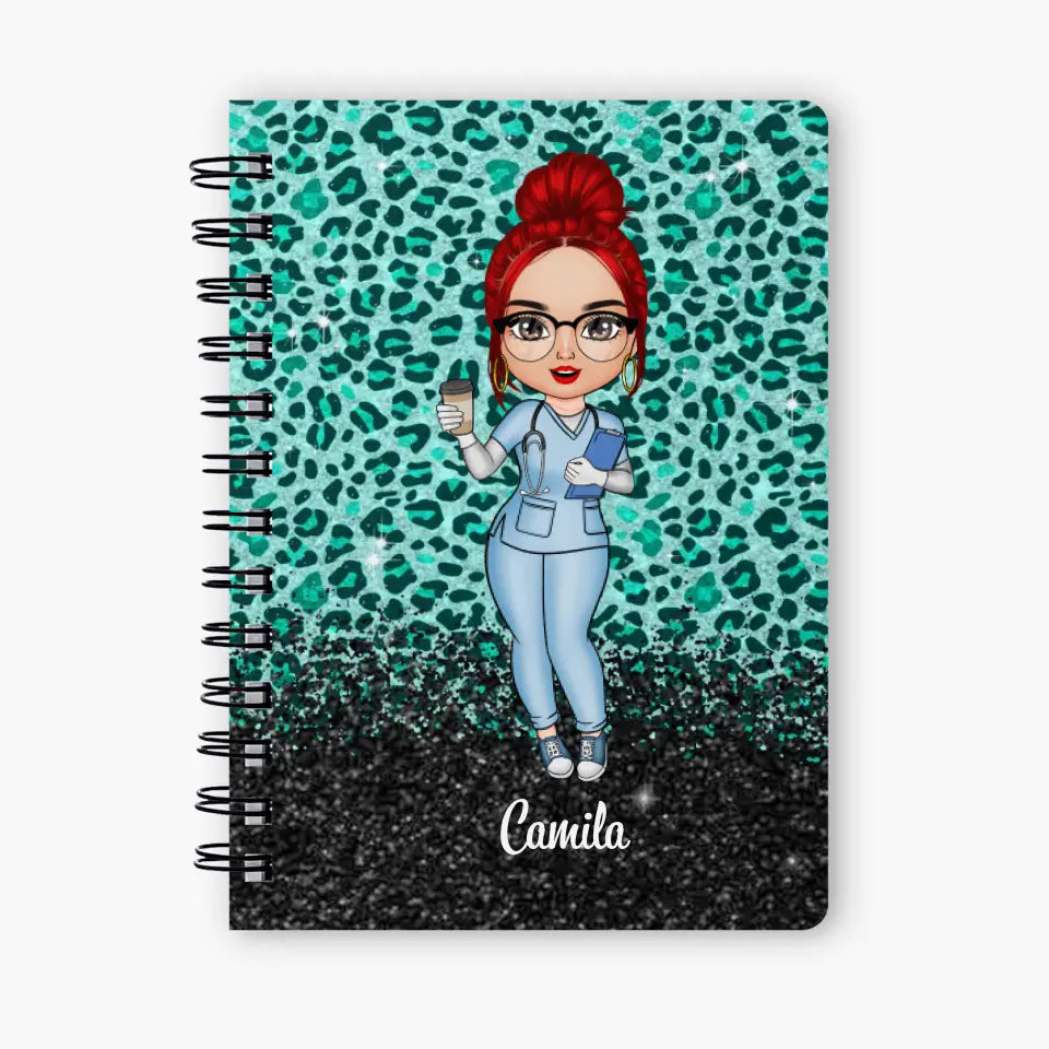 Personalized Spiral Journal - Nurse's Day, Birthday Gift For Nurse - Nurse Nutritional Facts ARND005