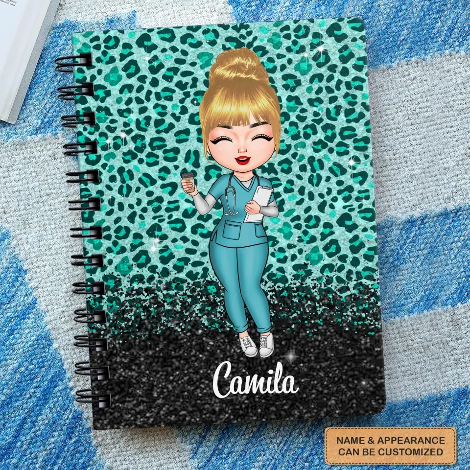 Personalized Spiral Journal - Nurse's Day, Birthday Gift For Nurse - Nurse Nutritional Facts ARND005