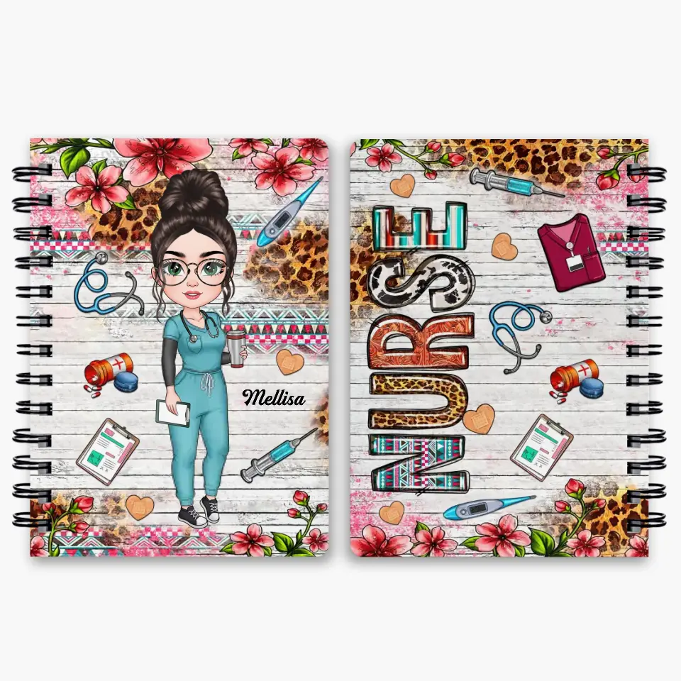 Personalized Spiral Journal - Nurse's Day, Birthday Gift For Nurse - Scrub Life ARND018