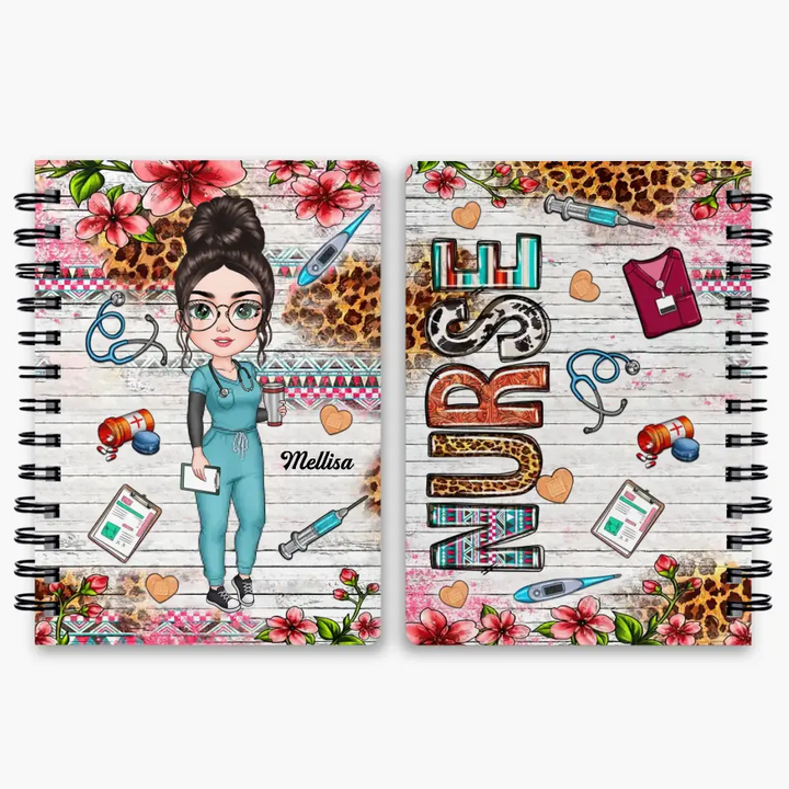 Personalized Spiral Journal - Nurse's Day, Birthday Gift For Nurse - Scrub Life ARND018