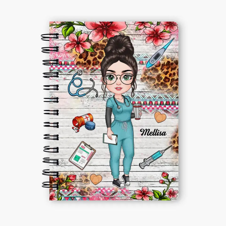 Personalized Spiral Journal - Nurse's Day, Birthday Gift For Nurse - Scrub Life ARND018