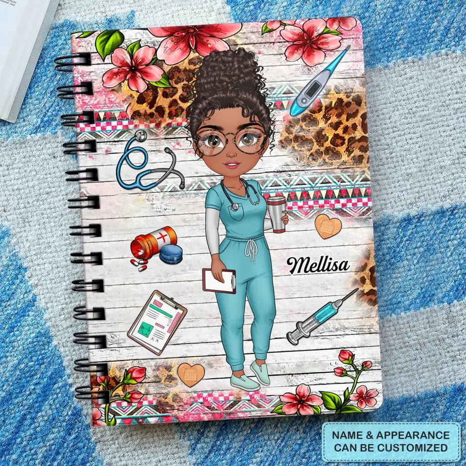Personalized Spiral Journal - Nurse's Day, Birthday Gift For Nurse - Scrub Life ARND018