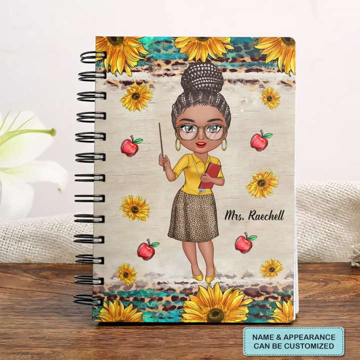 Personalized Spiral Journal - Gift For Teacher - Best Teacher Ever ARND018