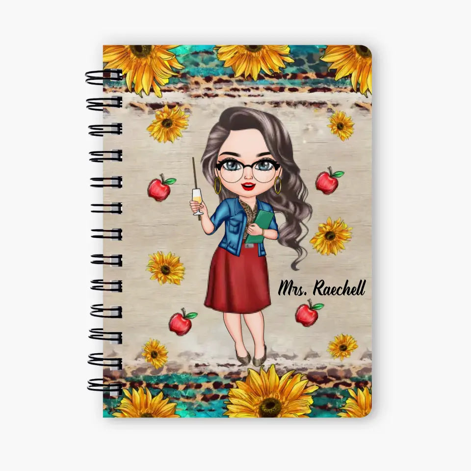 Personalized Spiral Journal - Gift For Teacher - Best Teacher Ever ARND018