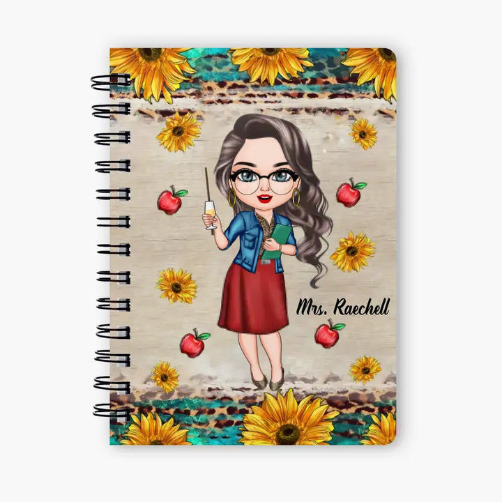 Personalized Spiral Journal - Gift For Teacher - Best Teacher Ever ARND018