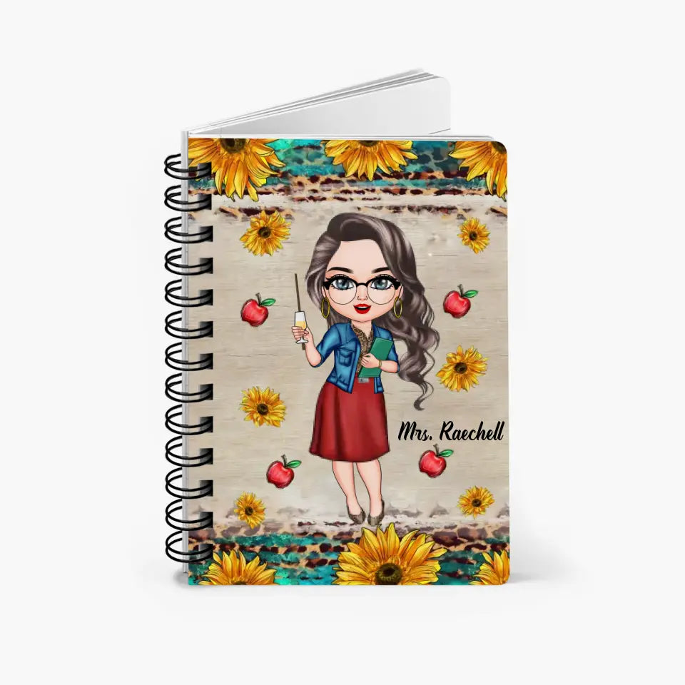 Personalized Spiral Journal - Gift For Teacher - Best Teacher Ever ARND018